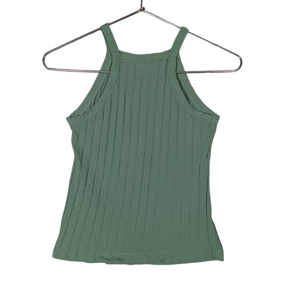 Bundle of 2 Ribbed Tops Size Medium One Green From Shein and One Black From H&M - Picture 7 of 12